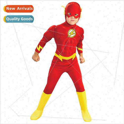 Kids Superhero Muscle Su Flash Halloween Dress Up Boys Anime