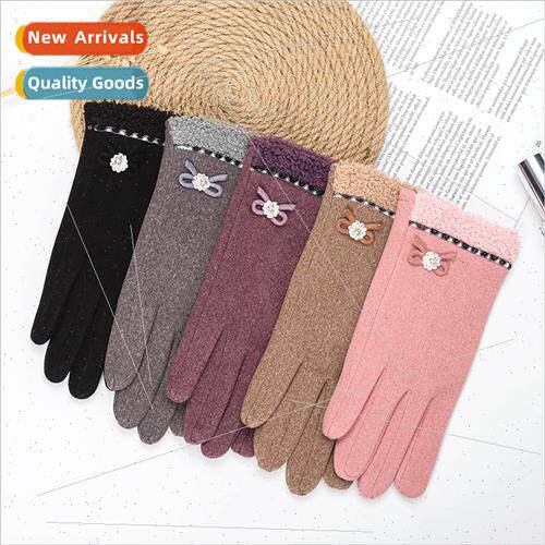 Winter warm gloves women outdoor cycling sports cold padded