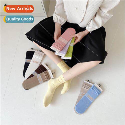 Socks women spring summer stacked socks cotton breathable sw