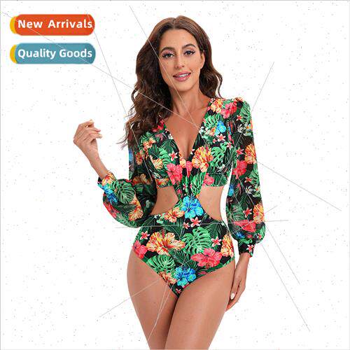 2023 New Swimsu Backless Long Sleeve One-piece Swimsu High W