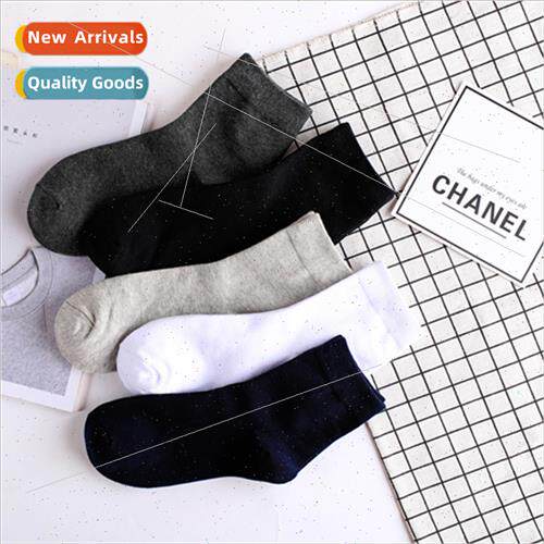 Spring Autumn   men women mid-calf socks  cotton socks solid