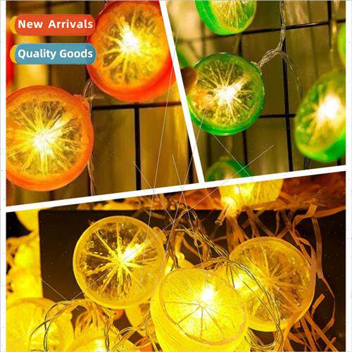 New led color lights string fru orange decorations summer gi