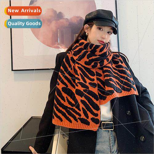 Korean  new fall winter leopard warm scarf female thickened