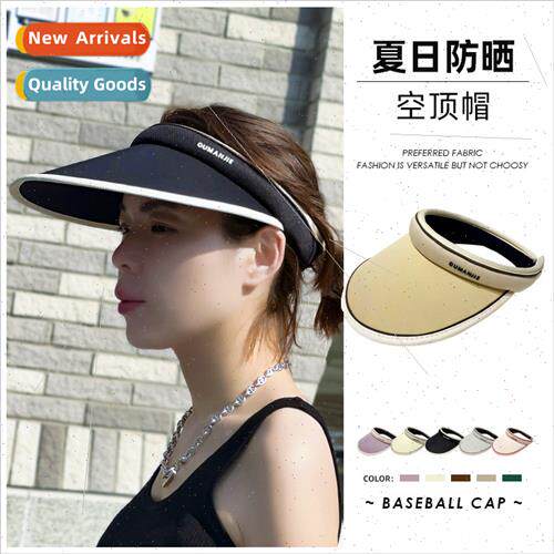 High- summer fashion face-shading sunscreen cap English lett
