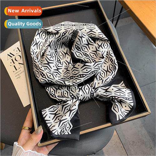 Retro fall winter new decorative small silk scarf female thi