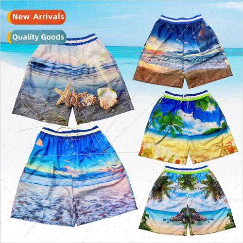Fashion breathable beach pants mens large size casual loose