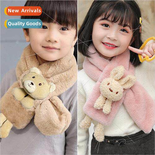 Autumn winter children scarves baby kids plush rabb warm thi
