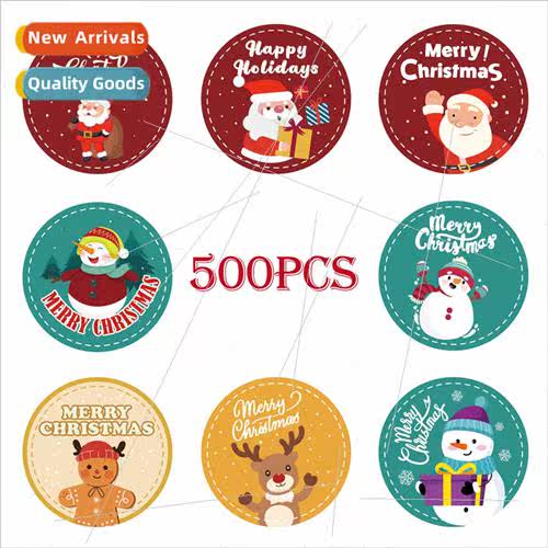 CM2206018 Christmas gift stickers Christmas round stickers s