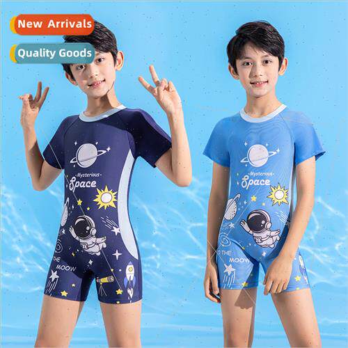 Childrens swimsus boys one-piece sports wind swimsu in small