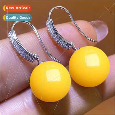 Chinese ancient  lerary retro imation beeswax earrings femal