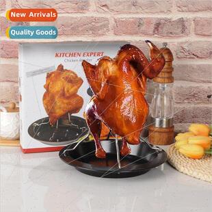 New Stainless Steel Chicken Roasting Pan Chicken Rack Nonsti