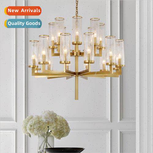 Full copper crackle glass staircase new Chinese American liv
