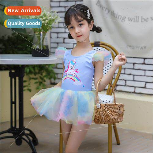 Childrens swimsu one-piece princess skirt girls baby swimsu