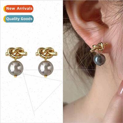 New tide pearl earrings simple niche earrings female celebry