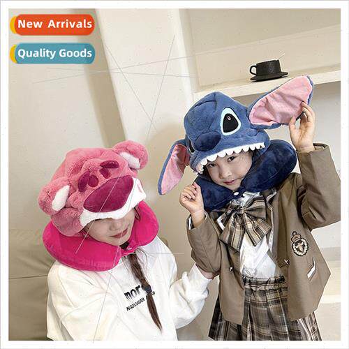 Hooded u-shaped pillow Stch students memory foam nap artifac
