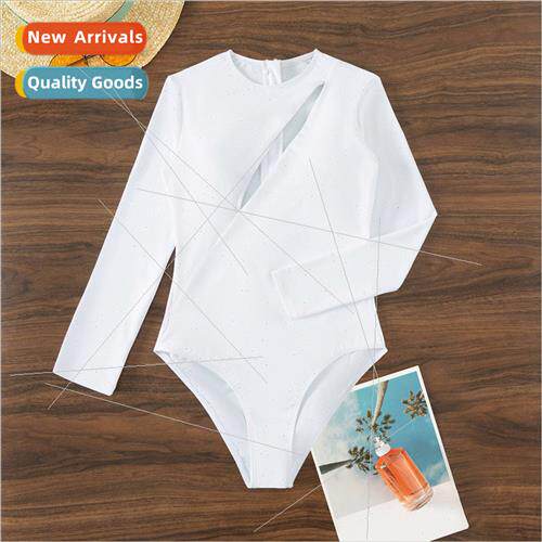 Clothing 2023 New One-piece Swimsu Womens Long Sleeve Swimsu