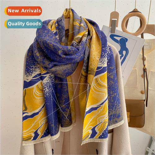2022 new green scarf winter office warm air condioning shawl