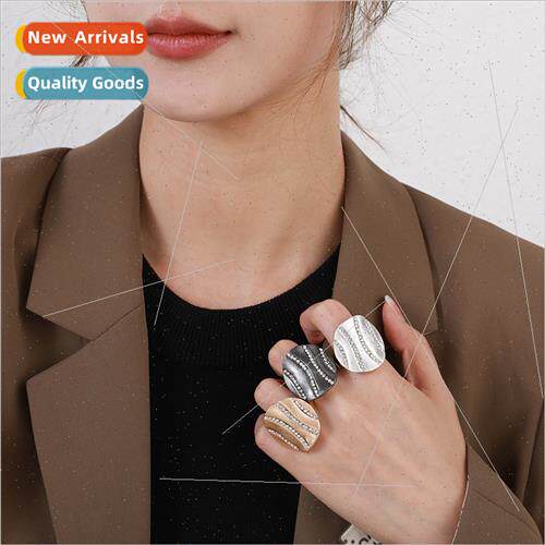 Ring Europe Geometric Round Crystal Fashion Trend Premium Me