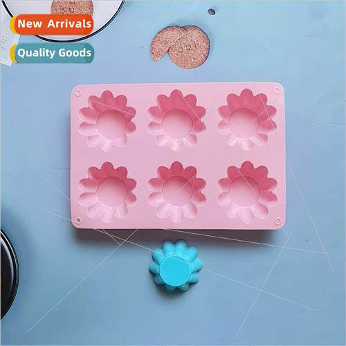 6-link flower tart 268 cake soap silicone mold candy dessert