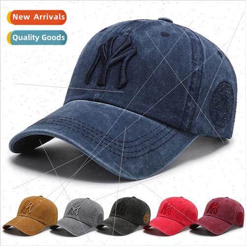 Hat female Korea  duck tongue cap soft top washed do old bas
