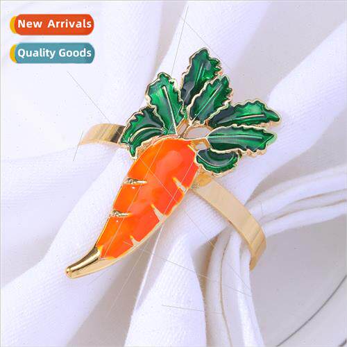 New Hotel Napkin Ring Easter Bunny Carrot Napkin Ring Alloy