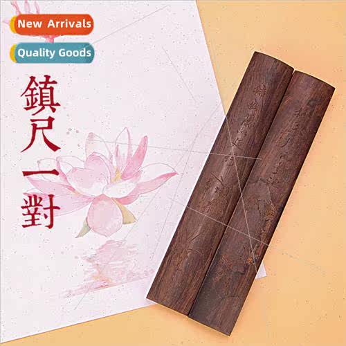Ruler paperweight solid wood black catalpa ruler students pr