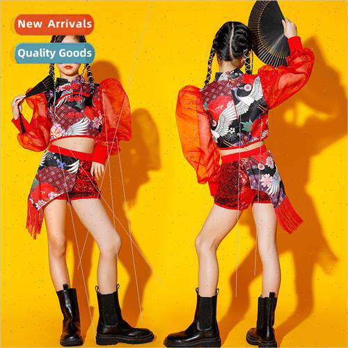Girls national tide catwalk stage permance clothes cheerlead