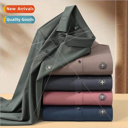 Worker polo shirt ice silk T-shirt whout marks high-end ligh