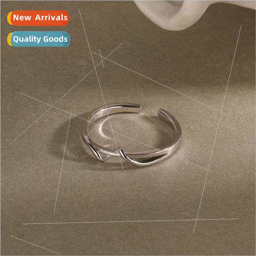 Vegetarian ring ring 925 silver female ins simple fashion op