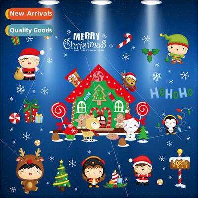 Now Christmas Glass Stickers Christmas Glass Decals Santa Cl