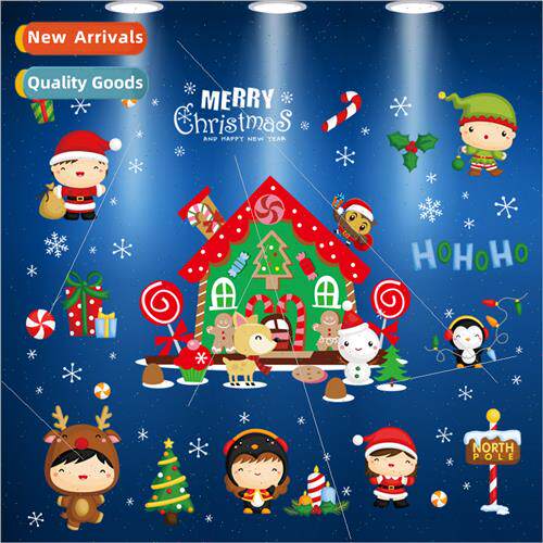 Now Christmas Glass Stickers Christmas Glass Decals Santa Cl