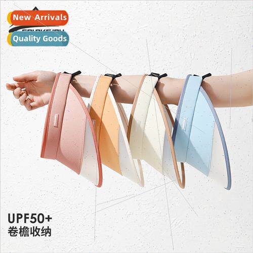 New hollow top hat female summer sunscreen large brim UV ult