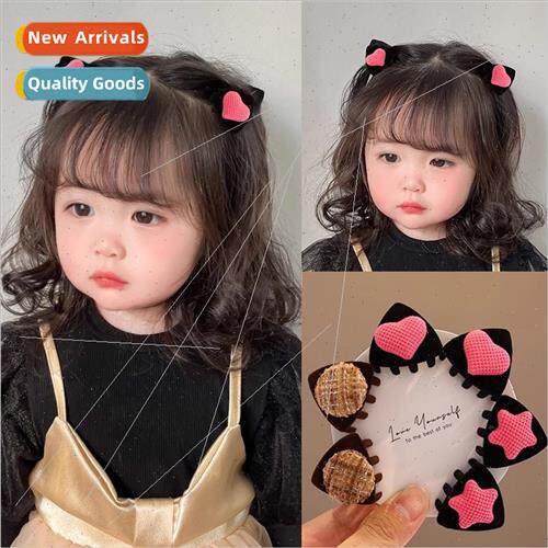 2023 new girls children bangs clip broken hair clips hair cl