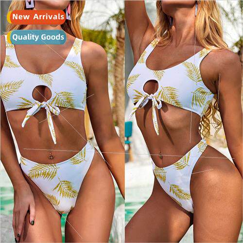 Spl Swimsu Maple Leaf Print Bikini i W53