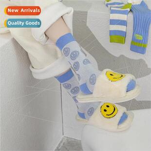 socks mid tide double Japan ins needle Brish New calf