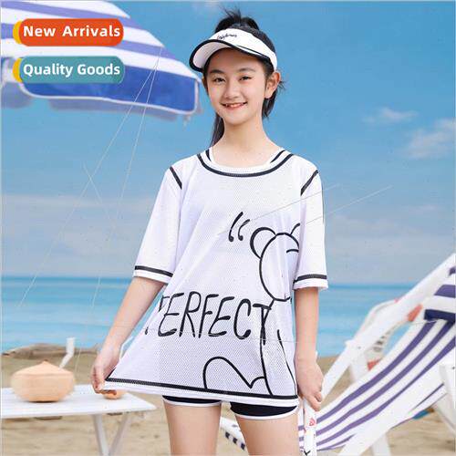 Girls swimsu summer new spl three-piece middle and large chi
