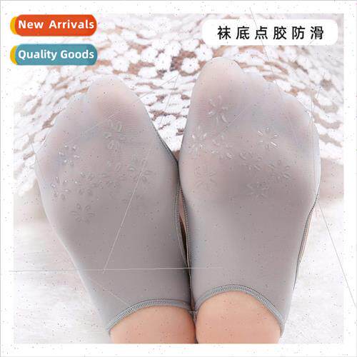 Summer hollow ice silk half palm socks women high-heeled sho