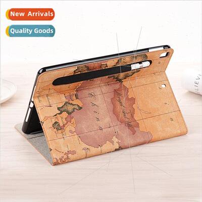 适用iPad 10.2 inch tablet case Air3 with pen slot map patter