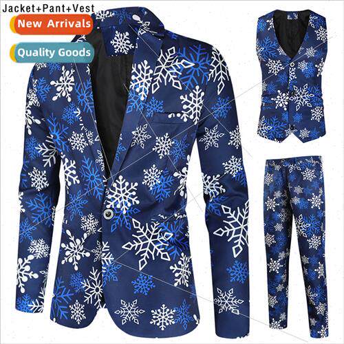 fall winter new casual 3D printing su vest su pants su 3 set