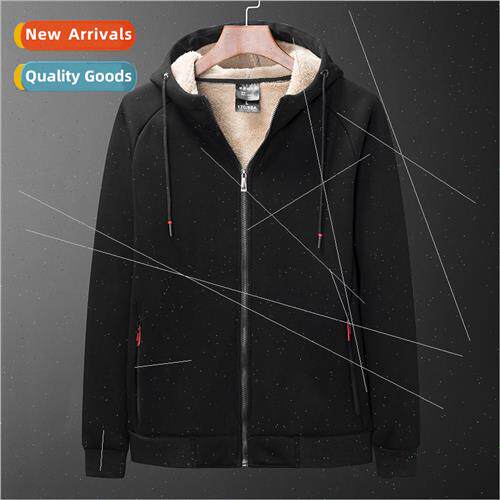 Winter men padded thickened lamb wool sweater Korean  nd hoo