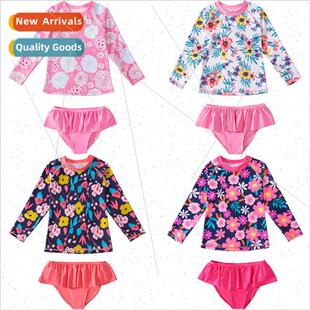 set girls Europe long swimsu spl childrens