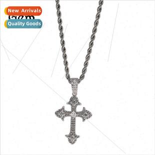 Zirconia Sweater Hop Fas Europe Hip Men Necklace Cross Chain