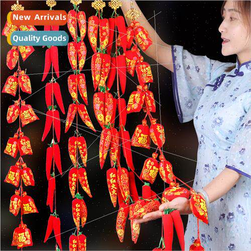 New Year red chili pepper lights string winter melon string