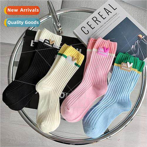 Dopamine socks womens mid-calf new autumn and winter double