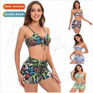Swimsu Spl Women Boxer Bikini 2022Europe Tie Sexy