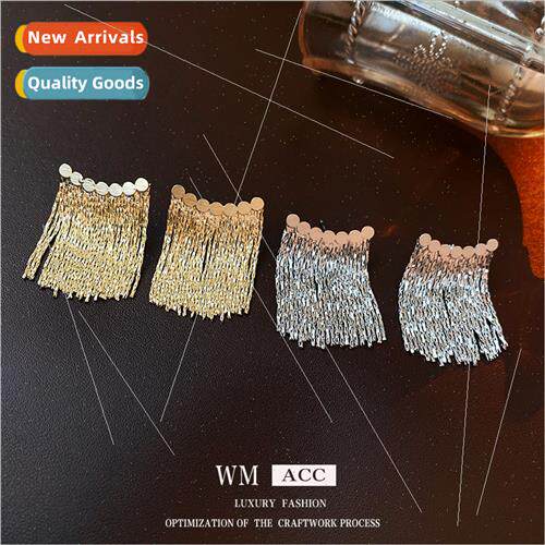 lver pin round metal chain tassel earrings earrings earrings