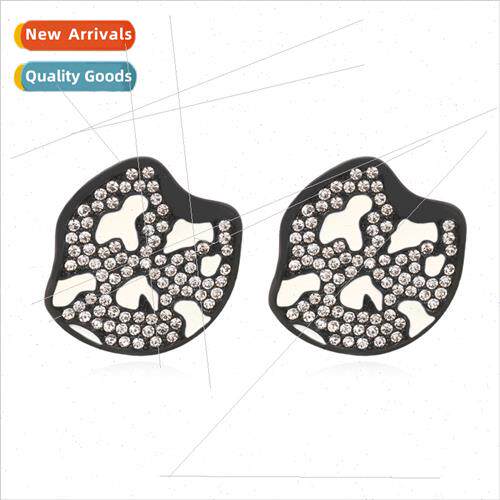 New simple geometric resin color blocking earrings retro dri