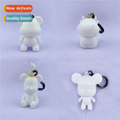 New fluid bear doll keychain big head fluid bear handmade di