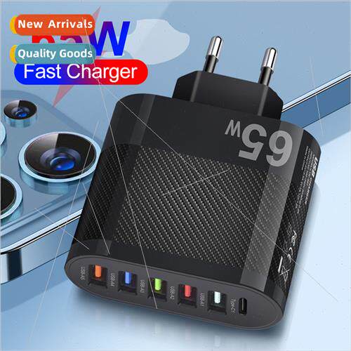 Standard 65W 5USB+Type-c Cell Phone Charger Multi-Port Charg