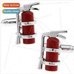 Red Buttons Fire Cufflinks Availab Extinguisher Firefighter
